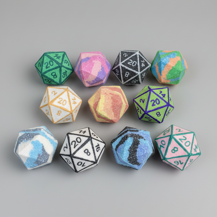 Bath Bombs with Dice