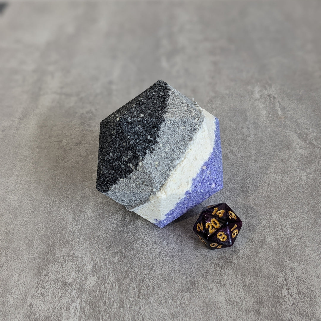 Asexual Pride Bath Bomb with Random Die