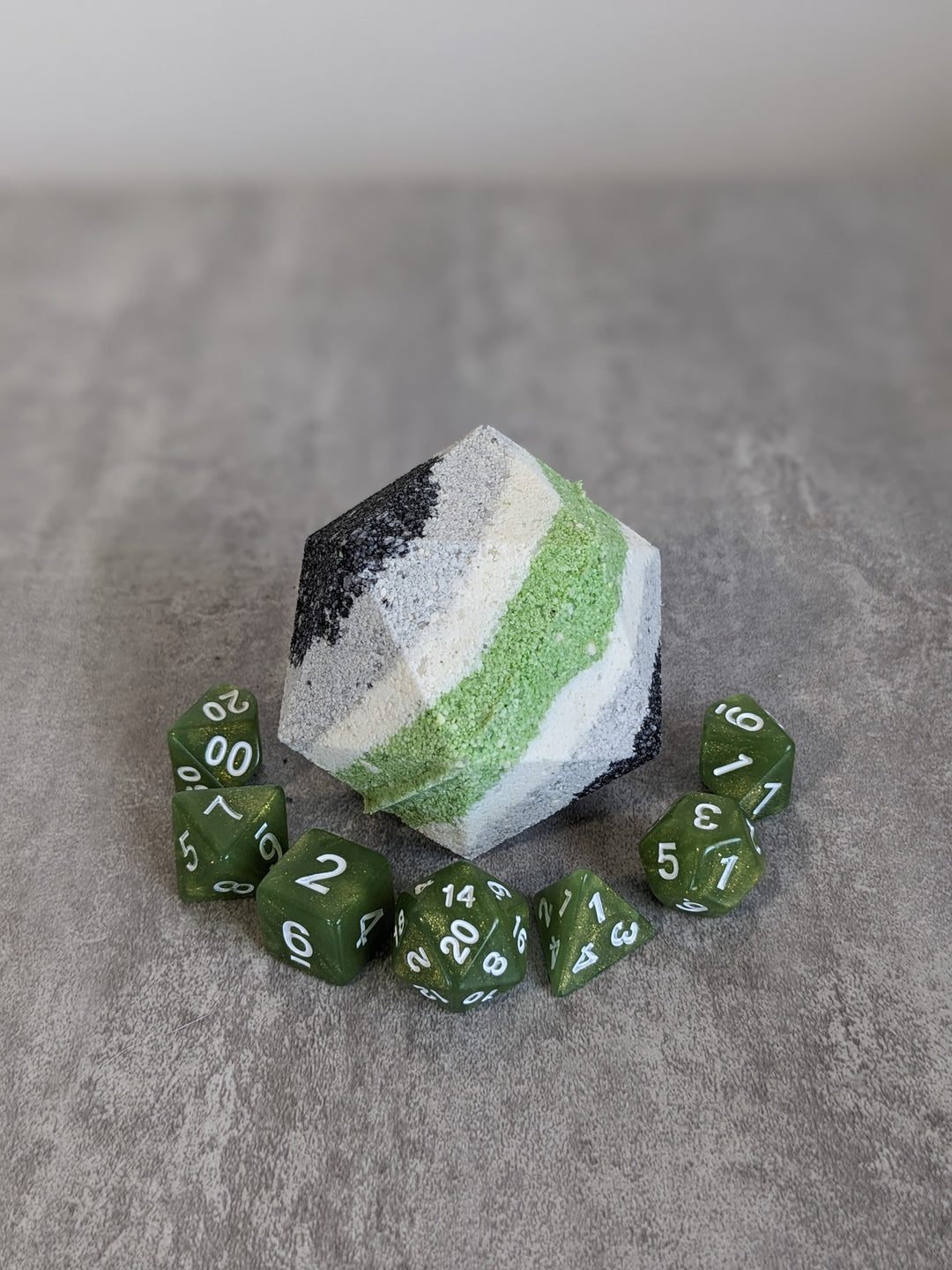 Agender Pride Bath Bomb with Random Die