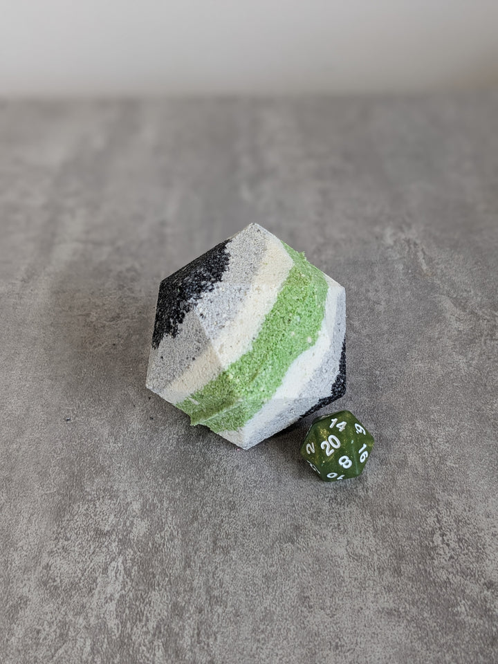 Agender Pride Bath Bomb with Random Die