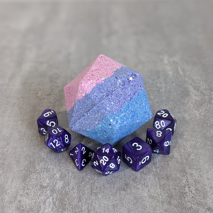 Bisexual Pride Bath Bomb with Random Die