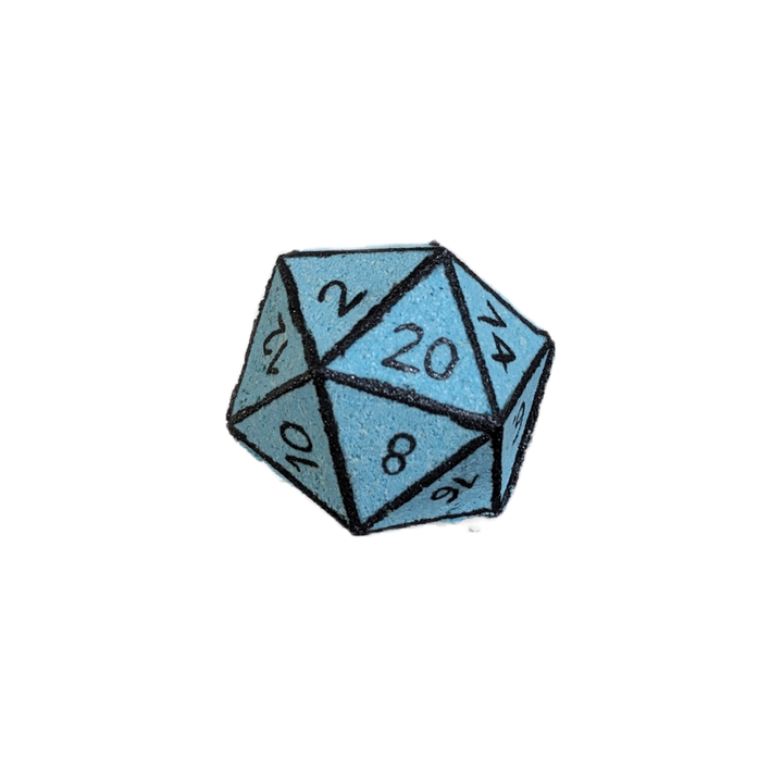 Blue Raspberry Bath Bomb with Random Die