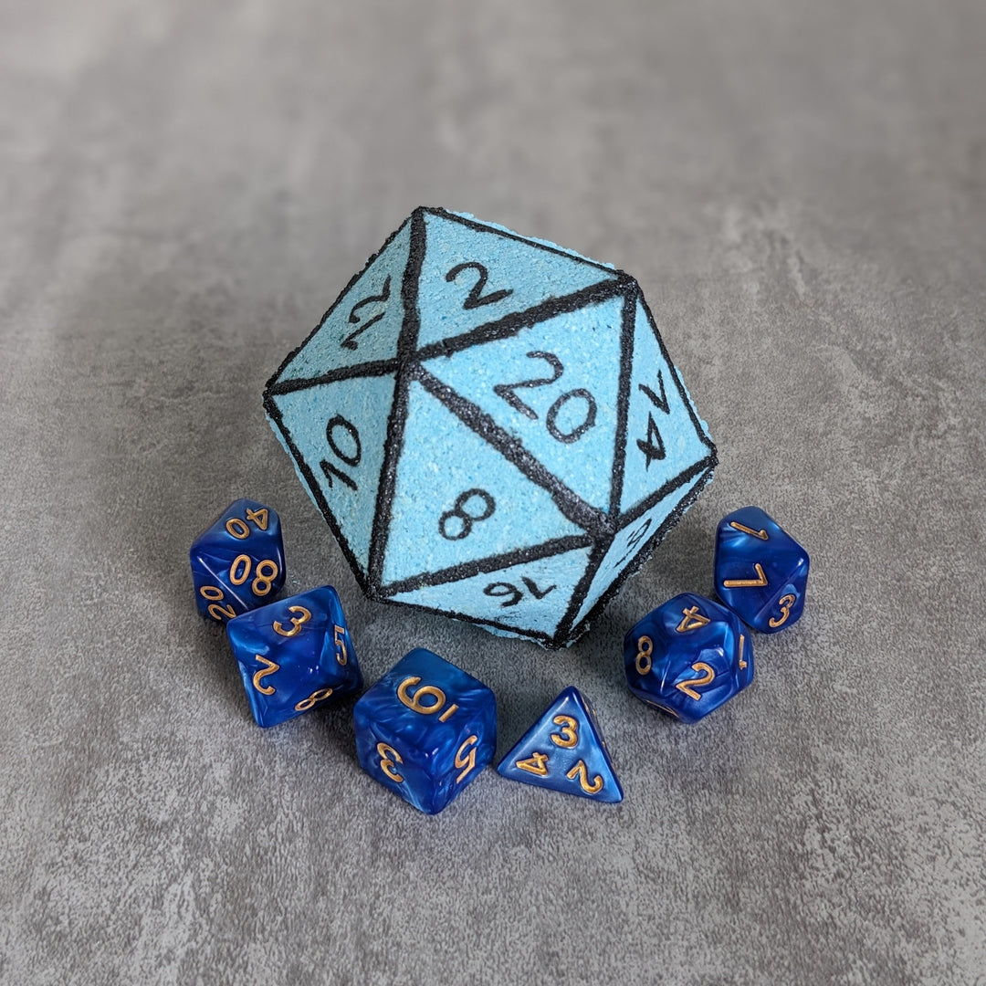 Blue Raspberry Bath Bomb with Random Die