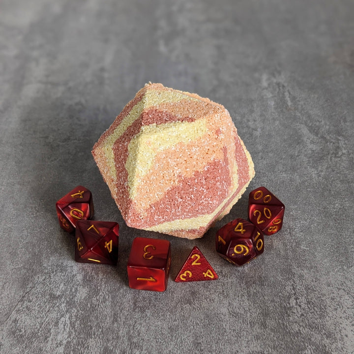 Fire Bolt Bath Bomb with Random Die