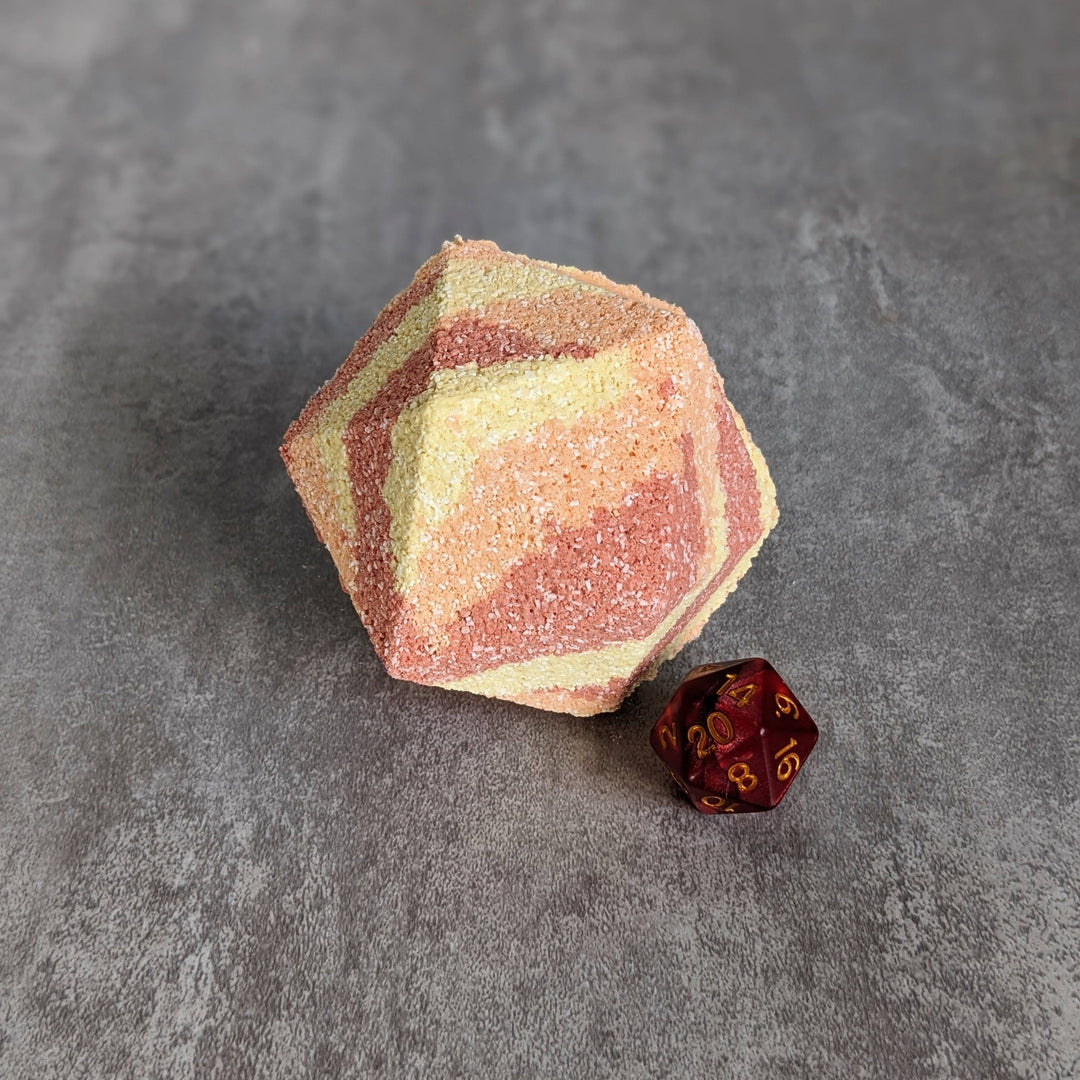 Fire Bolt Bath Bomb with Random Die