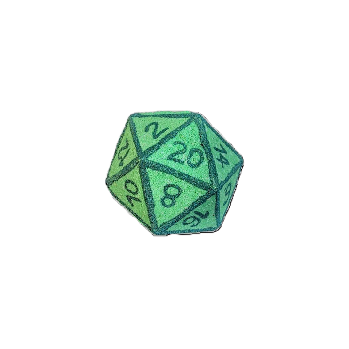 Green Apple Bath Bomb with Random Die