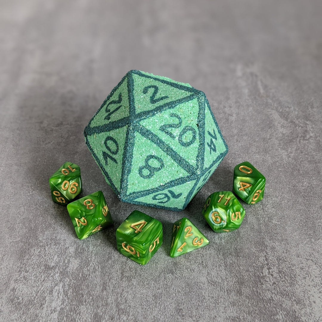 Green Apple Bath Bomb with Random Die