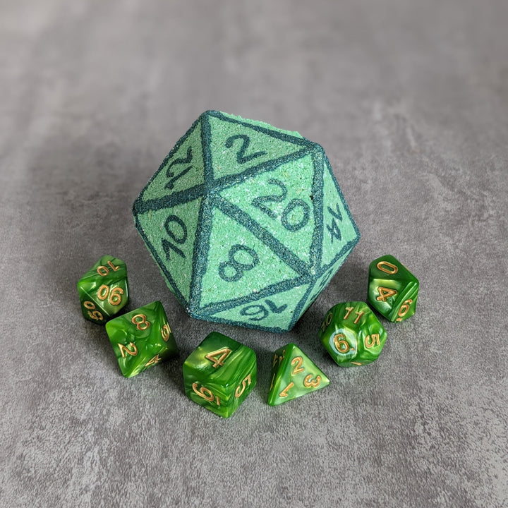 Green Apple Bath Bomb with Random Die