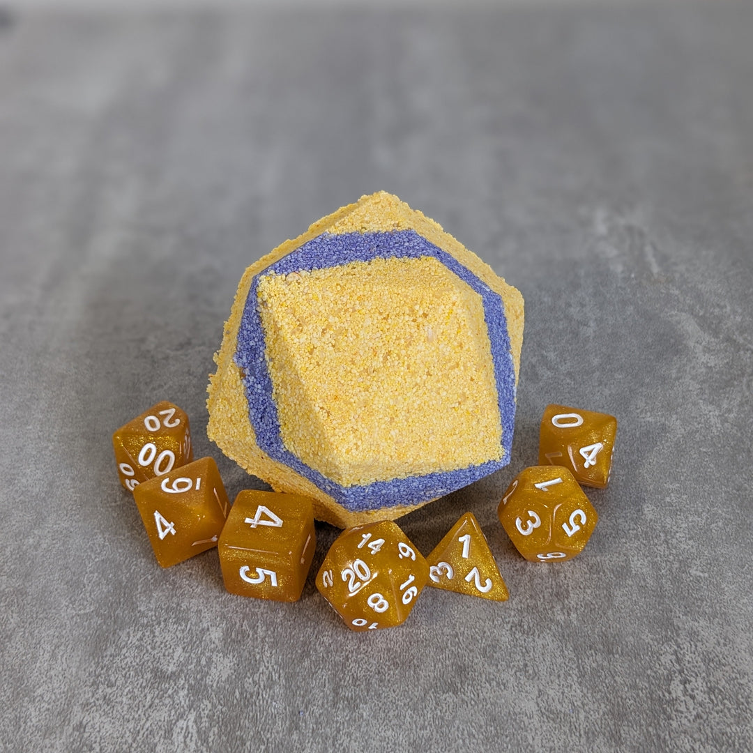 Intersex Pride Bath Bomb with Random Die