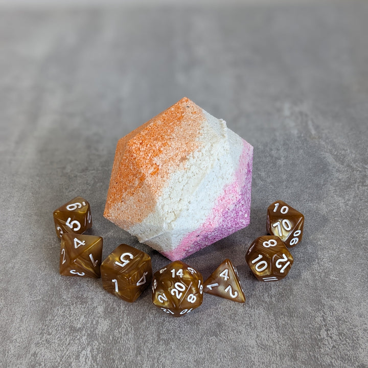 Lesbian Pride Bath Bomb with Random Die