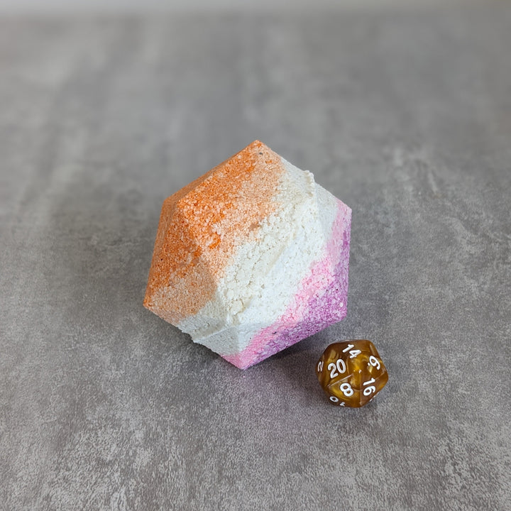 Lesbian Pride Bath Bomb with Random Die