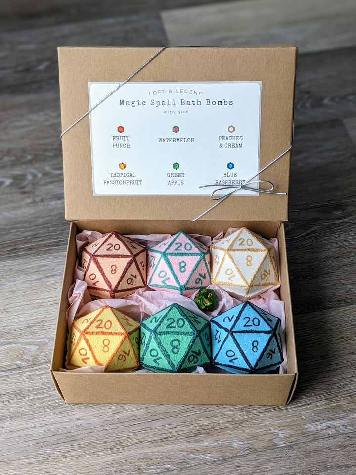 Goodberry Themed Bath Bomb Gift Box with Bonus Dice