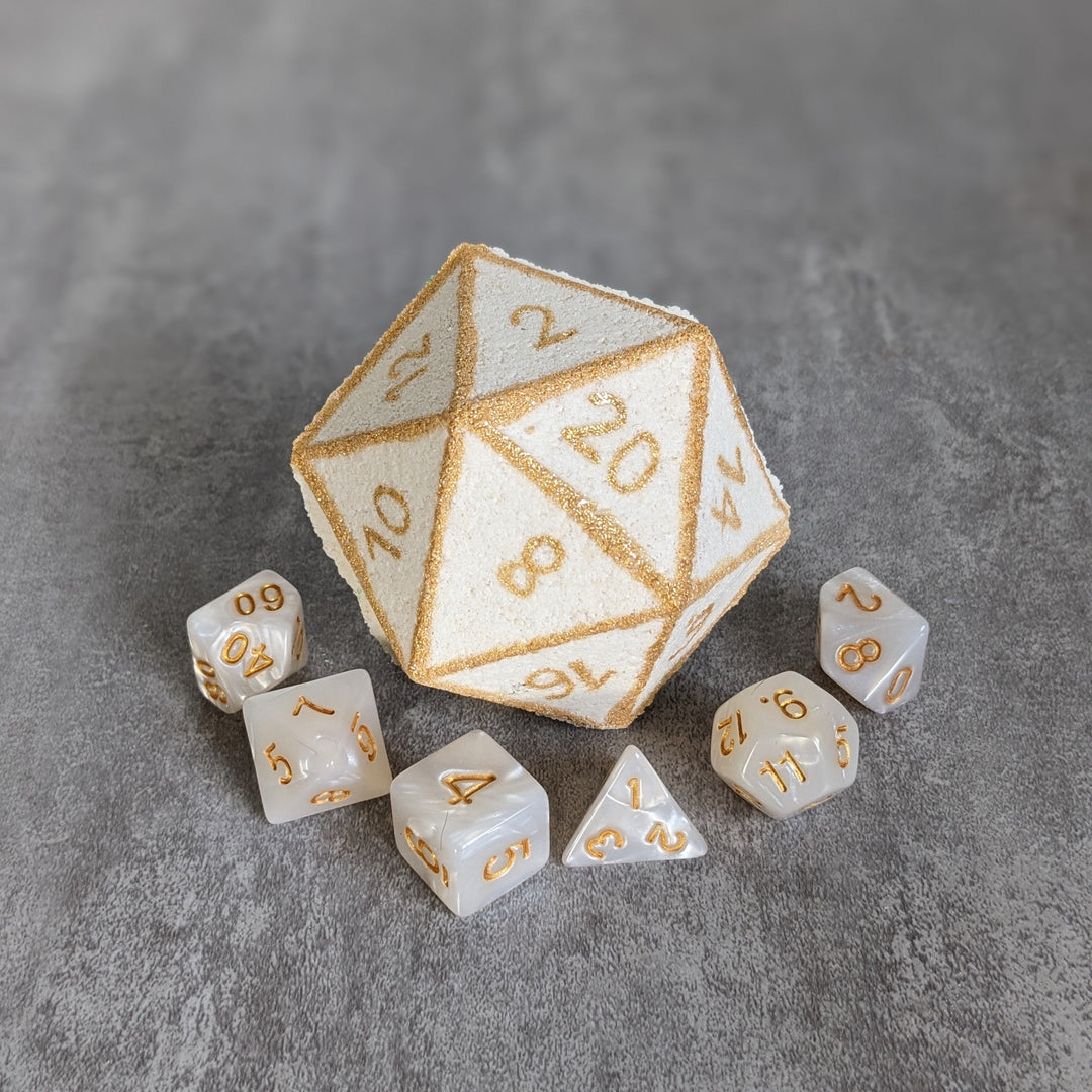 Peaches &amp; Cream Bath Bomb with Random Die
