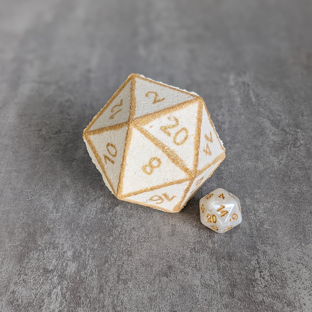 Peaches &amp; Cream Bath Bomb with Random Die