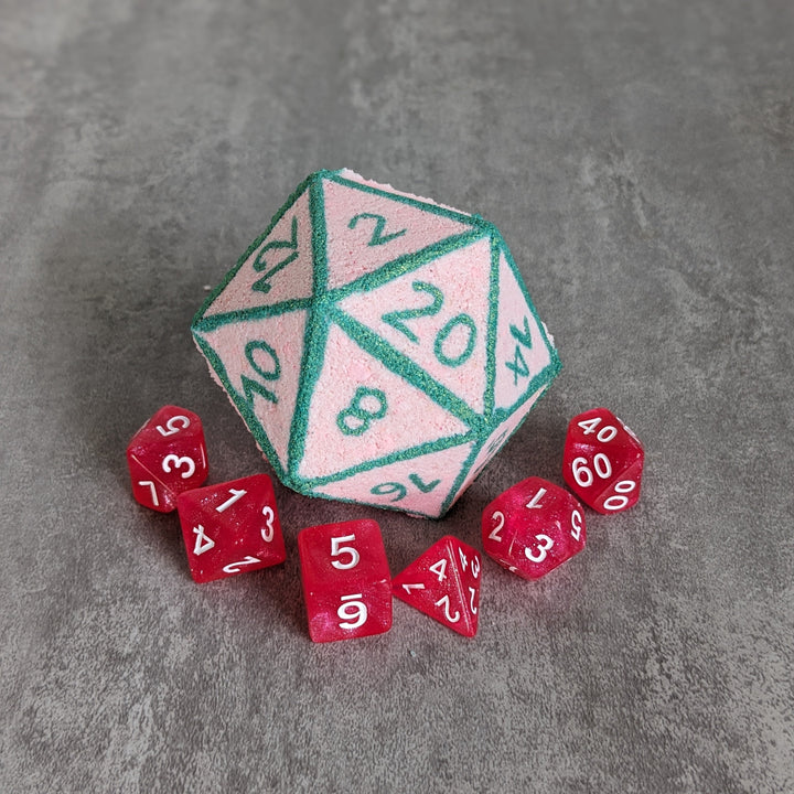 Watermelon Bath Bomb with Random Die